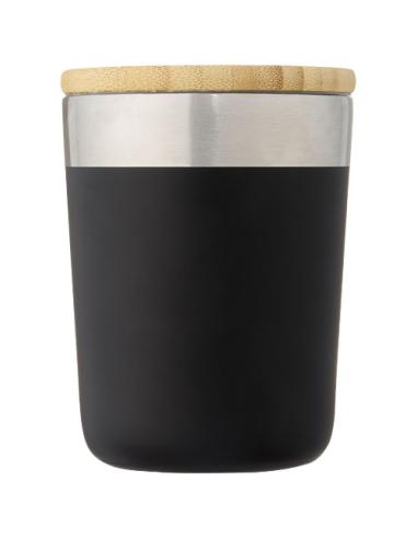 Vaso de 330 ml de acero inoxidable con aislamiento al vacío de cobre y tapa de bambú N09076001