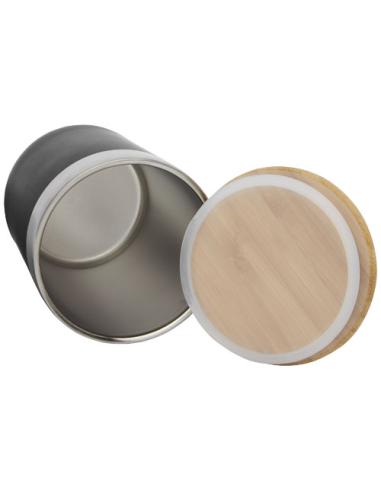 Vaso de 330 ml de acero inoxidable con aislamiento al vacío de cobre y tapa de bambú N09076001