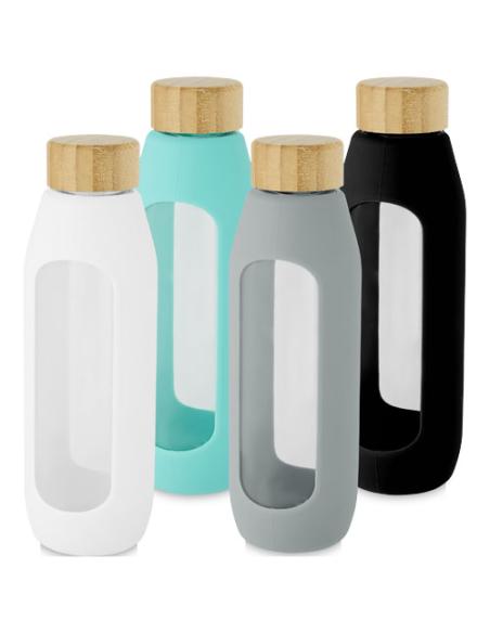 Botella de vidrio borosilicato con agarre de silicona de 600 ml N09666001