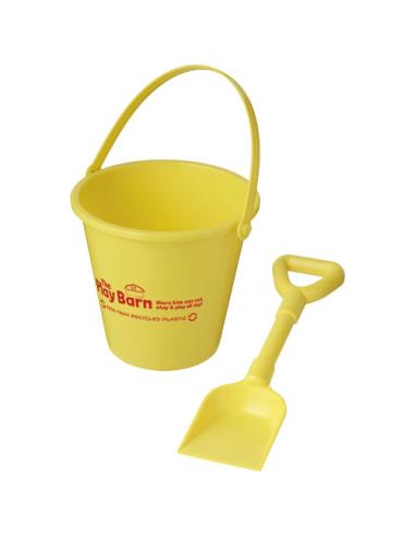 Cubo y pala de playa de plástico reciclado N11142012