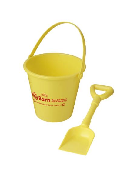 Cubo y pala de playa de plástico reciclado N11142012