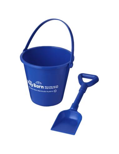 Cubo y pala de playa de plástico reciclado N25142012