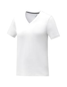 Camiseta de manga corta y cuello en V para mujer N01013083