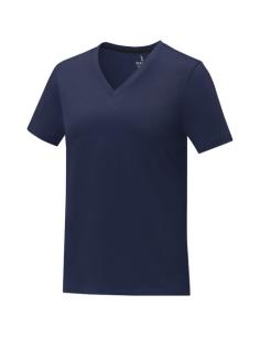Camiseta de manga corta y cuello en V para mujer N01013083