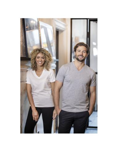 Camiseta de manga corta y cuello en V para mujer N00913083