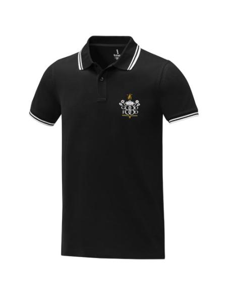 Polo de manga corta con ribete para hombre N00980183