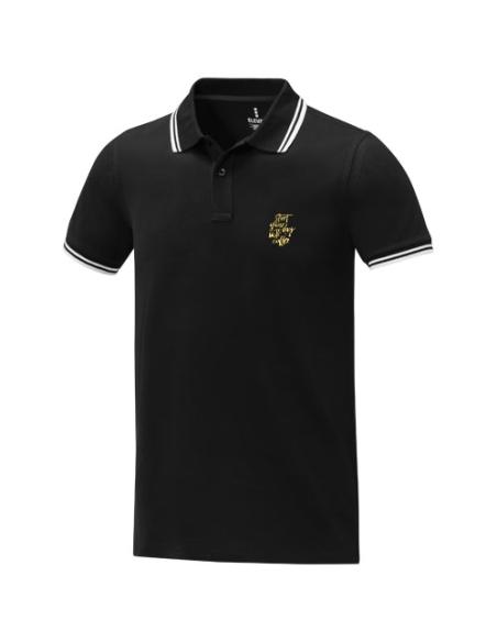 Polo de manga corta con ribete para hombre N00980183
