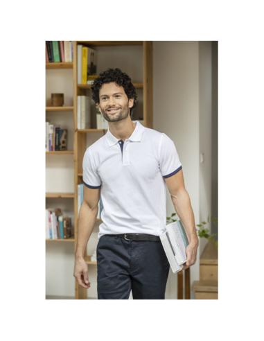 Polo de manga corta de dos tonos para hombre N00801183