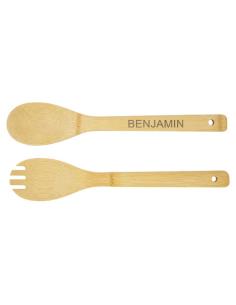 Ensaladera y cubiertos de bambú N60862311 2