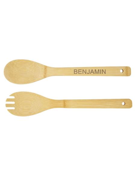 Ensaladera y cubiertos de bambú N60862311