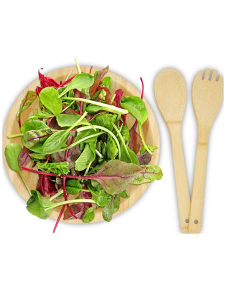 Ensaladera y cubiertos de bambú N60862311