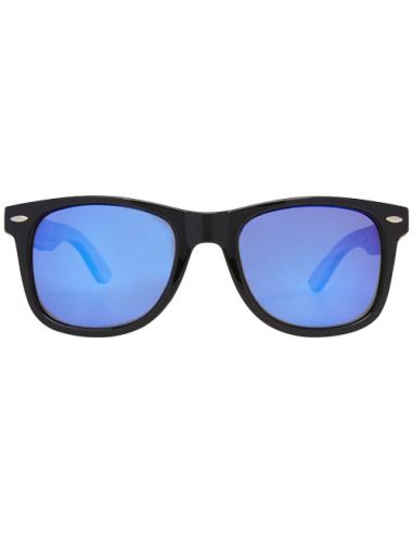 Gafas de sol polarizadas con cristal de espejo de PET reciclado/madera en caja de regalo N17200721