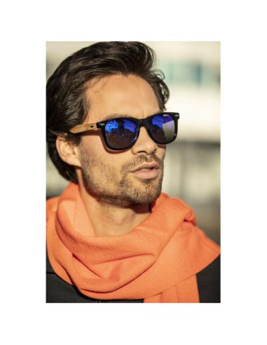 Gafas de sol polarizadas con cristal de espejo de PET reciclado/madera en caja de regalo N17200721