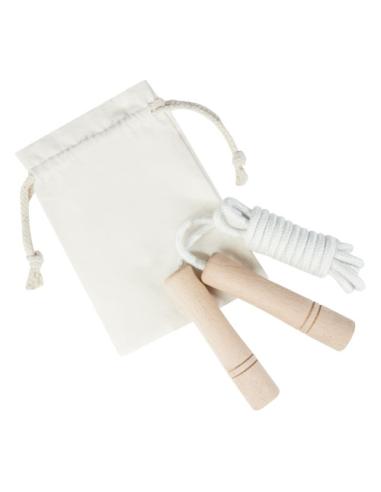 Cuerda de saltar de madera en bolsa de algodón N20020721