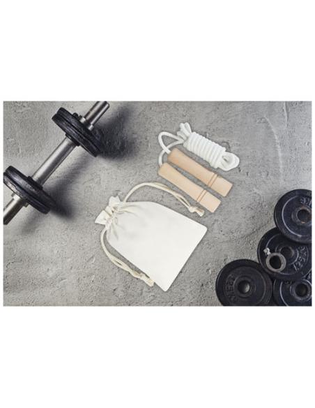 Cuerda de saltar de madera en bolsa de algodón N20020721