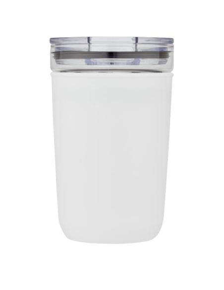 Vaso de vidrio de 420 ml con pared exterior de plástico reciclado N10576001