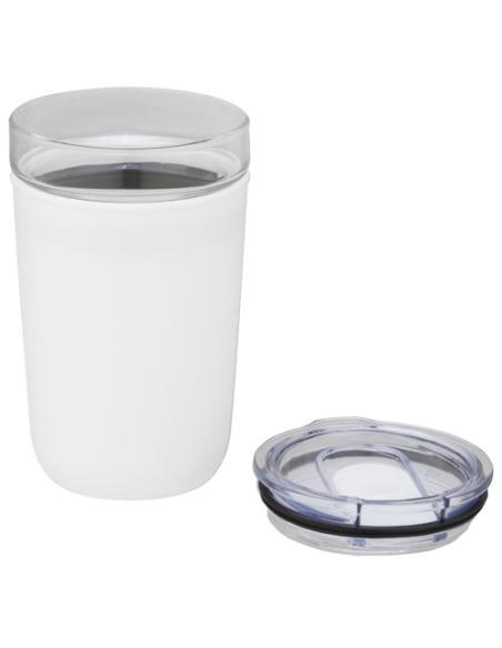 Vaso de vidrio de 420 ml con pared exterior de plástico reciclado N10576001