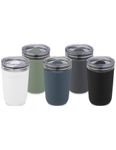 Vaso de vidrio de 420 ml con pared exterior de plástico reciclado N10576001