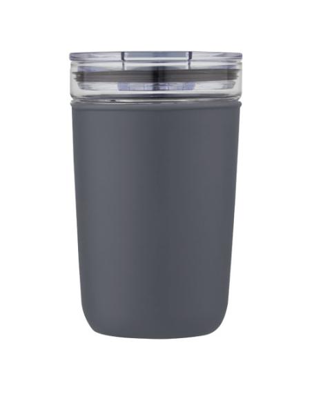 Vaso de vidrio de 420 ml con pared exterior de plástico reciclado N28576001