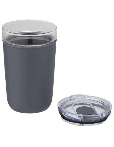 Vaso de vidrio de 420 ml con pared exterior de plástico reciclado N28576001