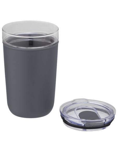 Vaso de vidrio de 420 ml con pared exterior de plástico reciclado N28576001