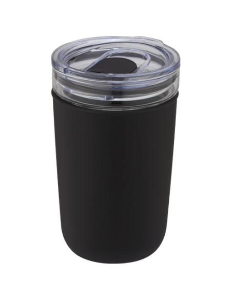 Vaso de vidrio de 420 ml con pared exterior de plástico reciclado N09576001
