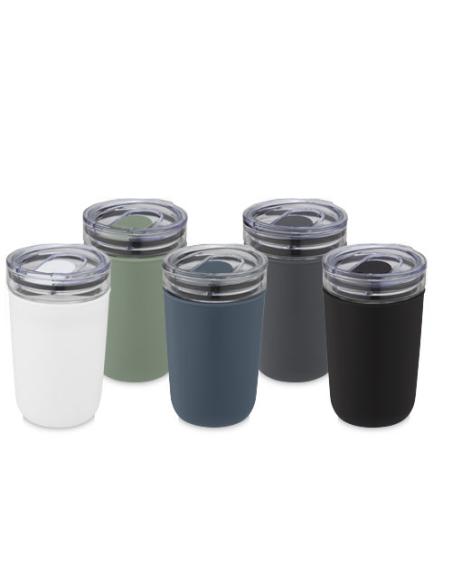 Vaso de vidrio de 420 ml con pared exterior de plástico reciclado N09576001