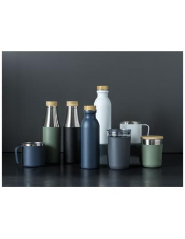 Vaso de vidrio de 420 ml con pared exterior de plástico reciclado N09576001