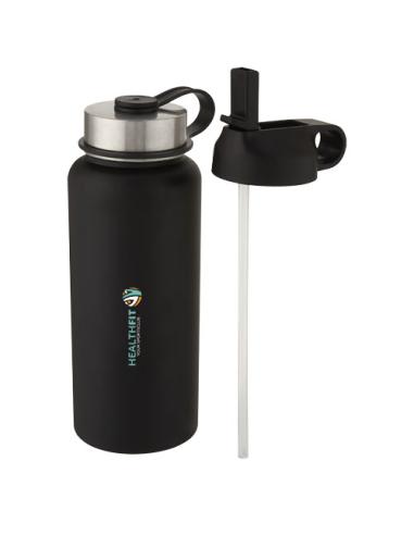 Bidón deportivo con aislamiento de cobre al vacío de 1 l con 2 tapas N09286001