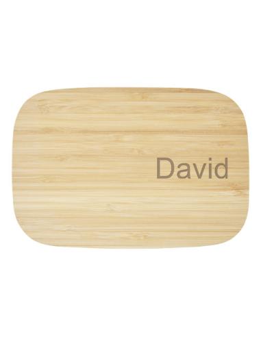 Fiambrera de acero inoxidable con tapa de bambú N60572311