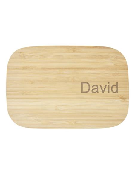 Fiambrera de acero inoxidable con tapa de bambú N60572311