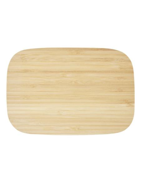 Fiambrera de acero inoxidable con tapa de bambú N60572311