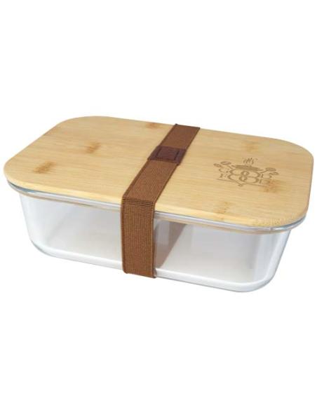 Fiambrera de vidrio con tapa de bambú N60672311