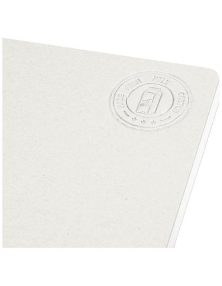 Libreta A5 sin lomo fabricada con cartones de leche recilados N20587701