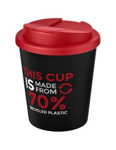 Vaso reciclado de 250 ml con tapa antigoteo N10554012