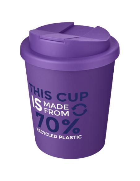 Vaso reciclado de 250 ml con tapa antigoteo N73554012