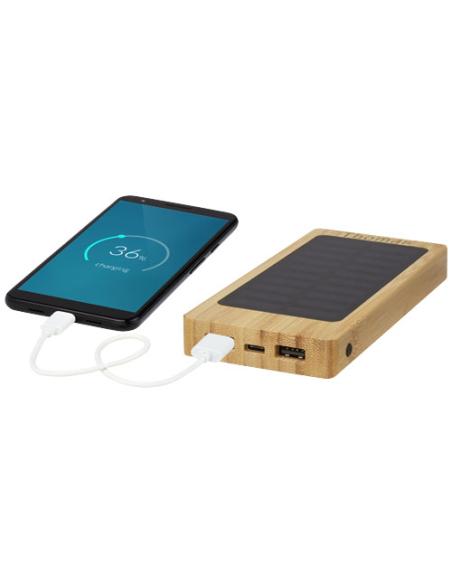 Batería externa solar de bambú de 8000 mAh N20752421