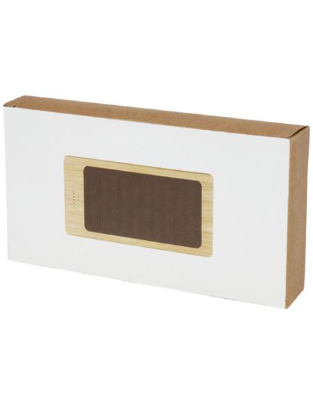 Batería externa solar de bambú de 8000 mAh N20752421