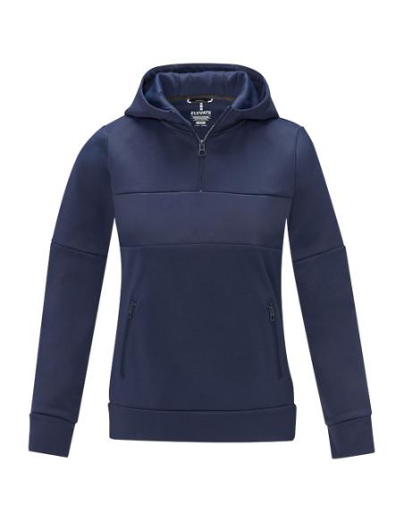 Sudadera anorak con capucha con media cremallera para mujer N05537493