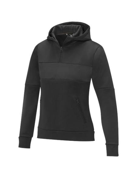 Sudadera anorak con capucha con media cremallera para mujer N00937493