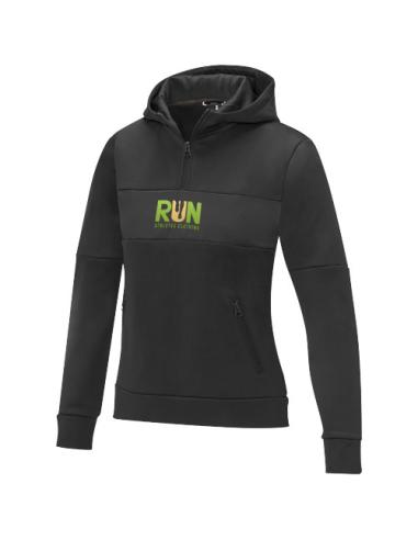 Sudadera anorak con capucha con media cremallera para mujer N00937493