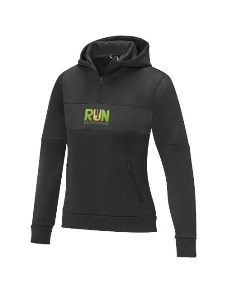 Sudadera anorak con capucha con media cremallera para mujer N00937493