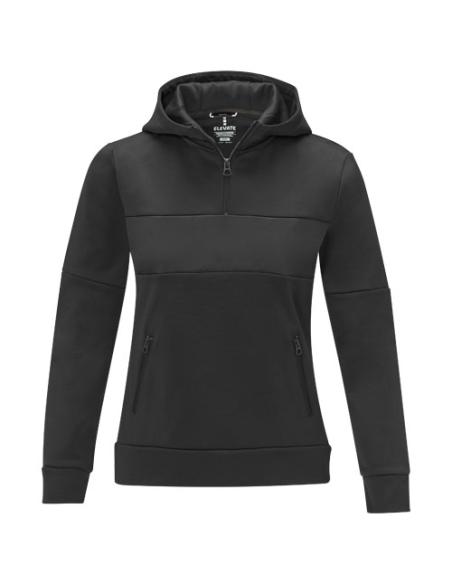 Sudadera anorak con capucha con media cremallera para mujer N00937493