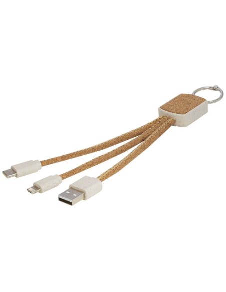 Cable de carga 3 en 1 de paja de trigo y corcho N60492421