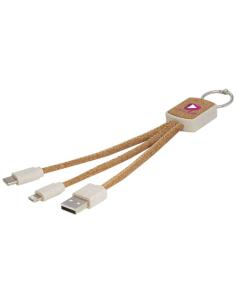 Cable de carga 3 en 1 de paja de trigo y corcho N60492421 2