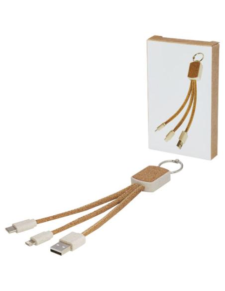Cable de carga 3 en 1 de paja de trigo y corcho N60492421