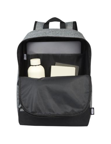Mochila para portátil de 15" reciclada GRS en dos tonos de 14 L N09556021