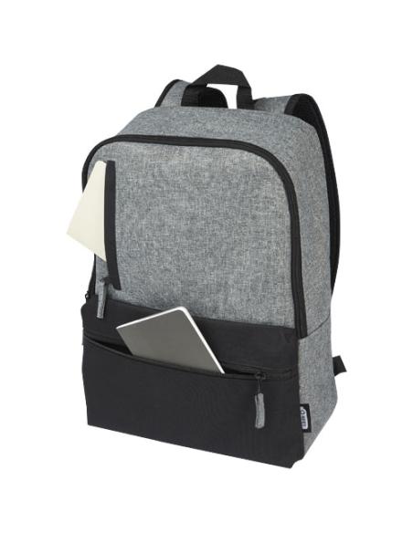 Mochila para portátil de 15" reciclada GRS en dos tonos de 14 L N09556021