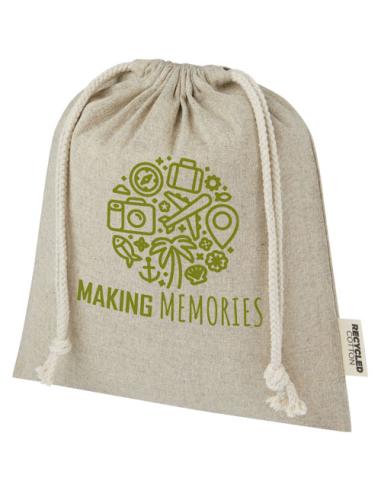Bolsa de regalo mediana de 1,5 l de algodón reciclado GRS de 150 g/m² N60176021