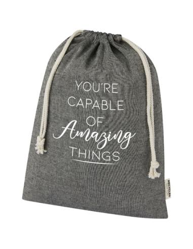 Bolsa de regalo grande de 4 l de algodón reciclado GRS de 150 g/m² N09276021
